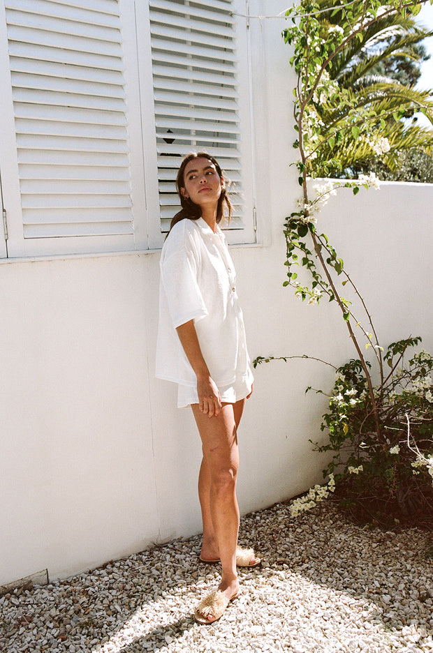 Kase Shorts - White Knit