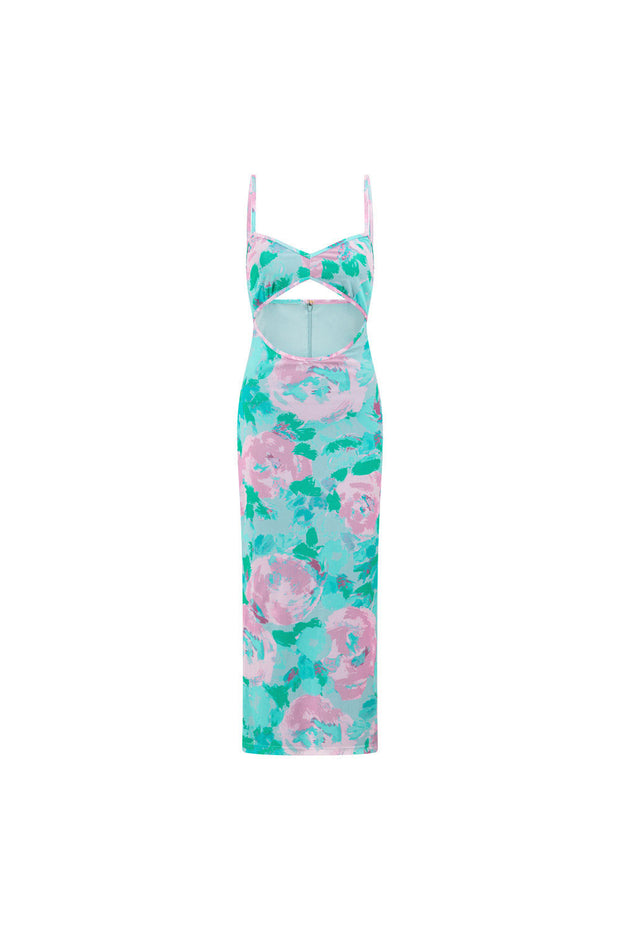 Zantina Cutout Dress - Water Lilies