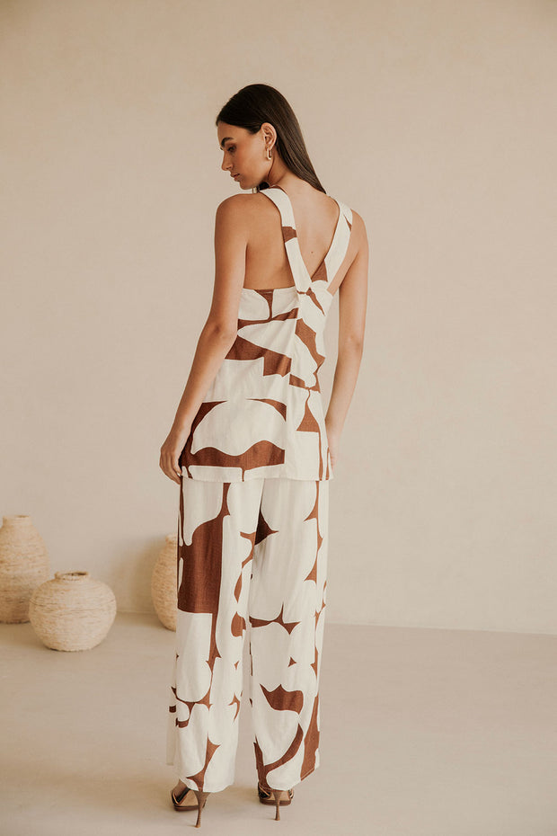 Ellira Jumpsuit - Sunroom Chocolate