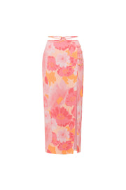 Serralina Midi Skirt - Pink Gerbera