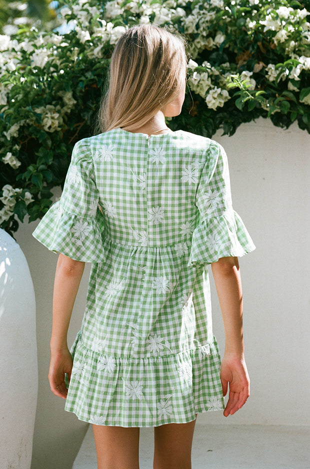 Twyla Babydoll Dress - Gingham