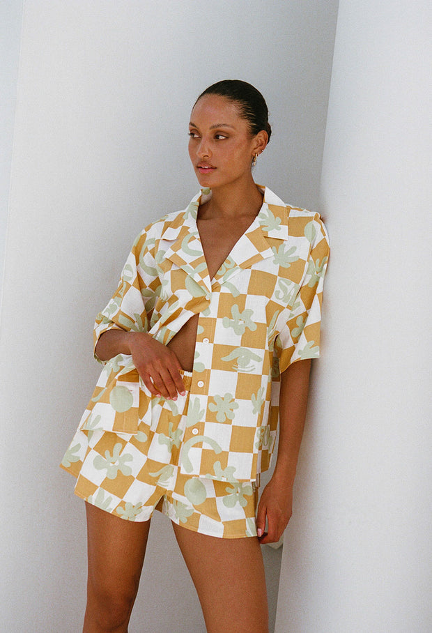 Seona Shorts - Sabo Checkerboard