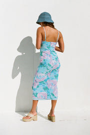 Zantina Cutout Dress - Water Lilies