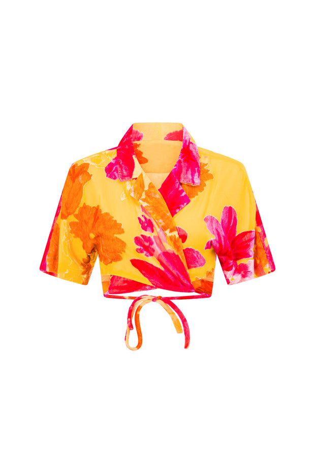 Sorrenta Wrap Top - Floreale Sunny