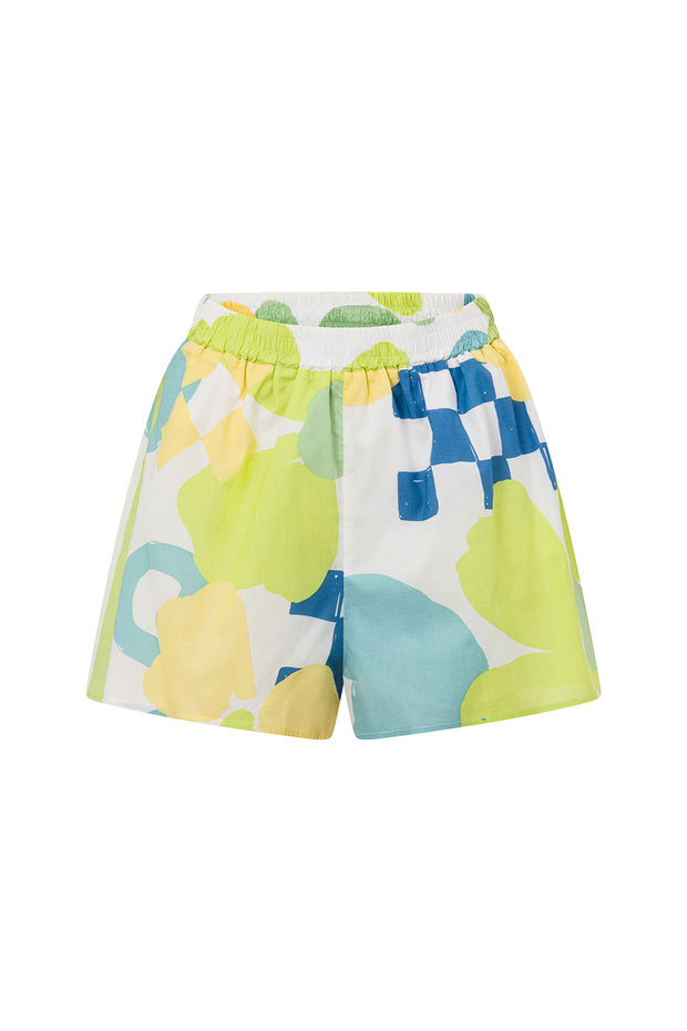 Seona Shorts - Checker Floral Aliza