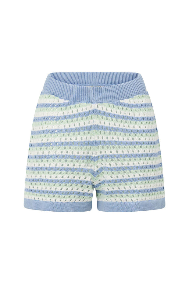 Chantel Knit Shorts - Blue