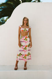 Aaliyah Midi Skirt - Tropical