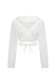 Norella Wrap Top - White