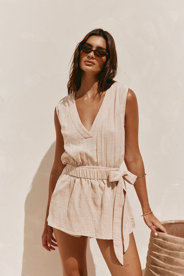 Sandy Playsuit - Tan