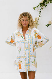 Jay Shirt Dress - Flower Pots