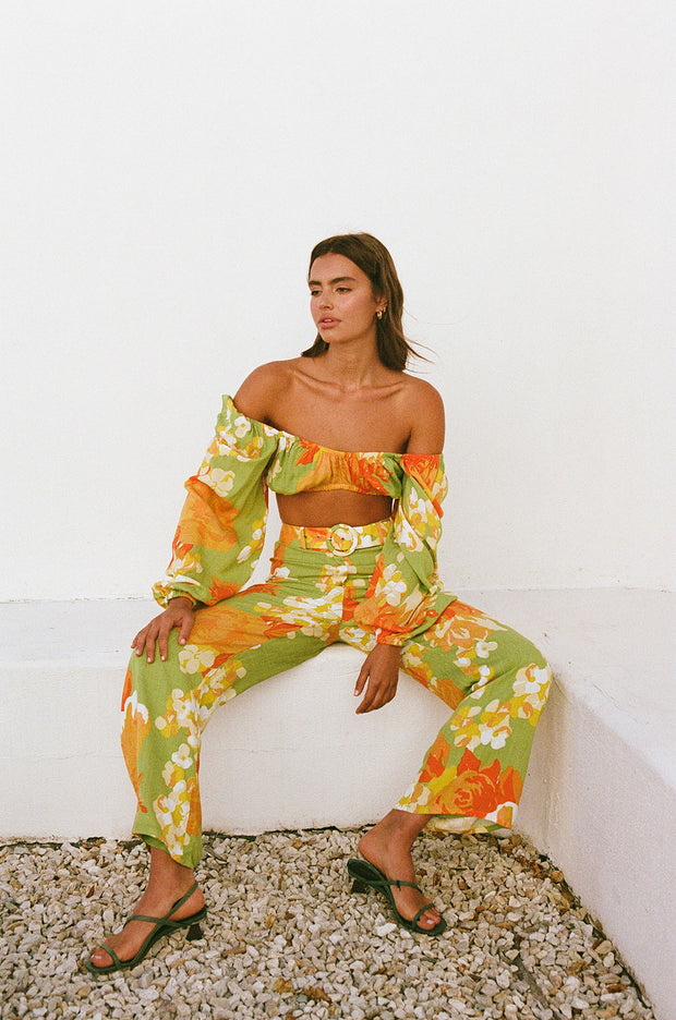 Savannah Pants - Floral Sunset