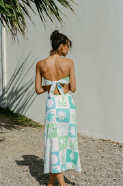 Talullah Midi Dress - Palm Tile Breeze