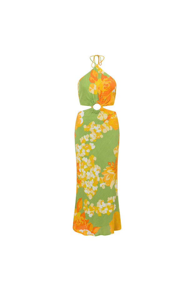 Gala Cutout Dress - Floral Sunset