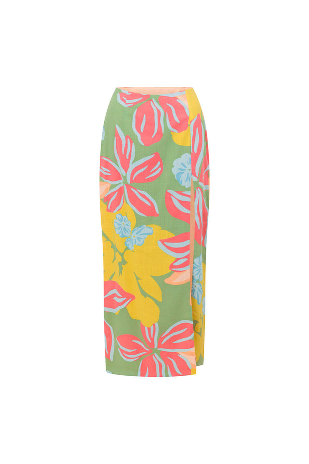 Kelcie Midi Skirt - Calypso Scarf