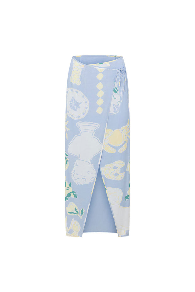 Stalla Wrap Skirt - Ciao Blue