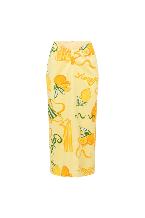 Tillie Midi Skirt - Amalfi Citrus