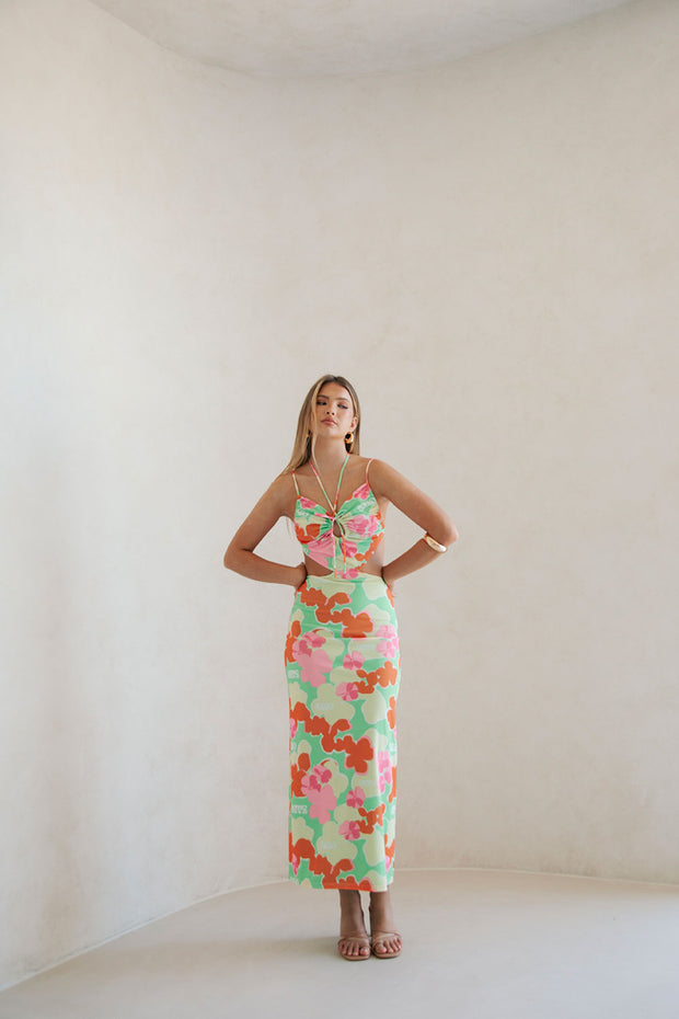 Backless Mela Dress - Misty Floral