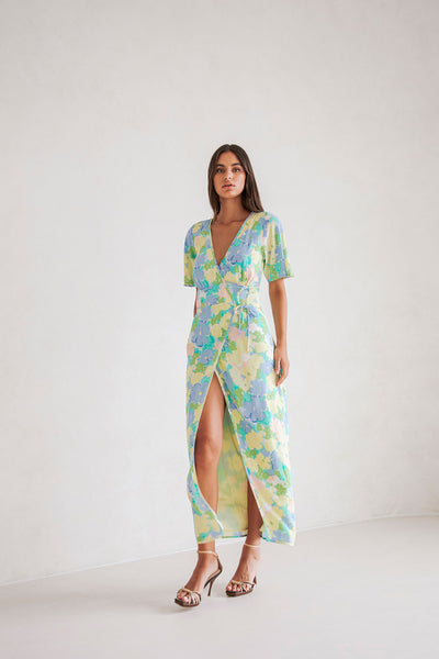 Aquitaine Wrap Dress - Floral Dream