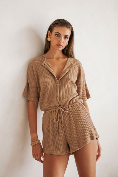 Juniper Playsuit - Biscotti