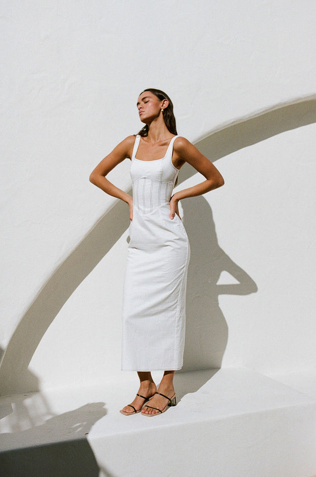 Ricardo Midi Dress - White