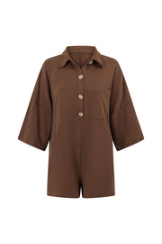 Milena Playsuit - Chocolate