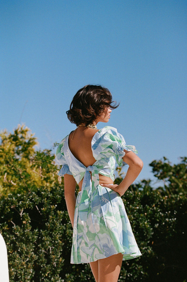 Jonty Puff Dress - Spring Petals