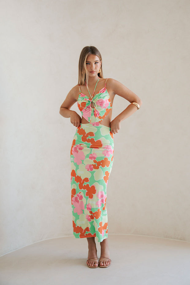 Backless Mela Dress - Misty Floral