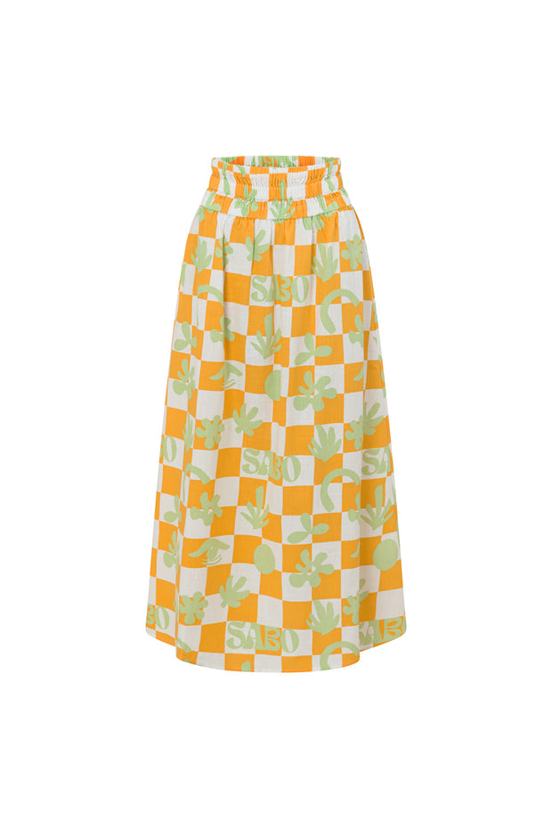 Cooper Midi Skirt - Sabo Checkerboard