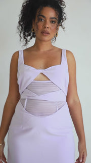 Zendra Midi Dress - Lavender