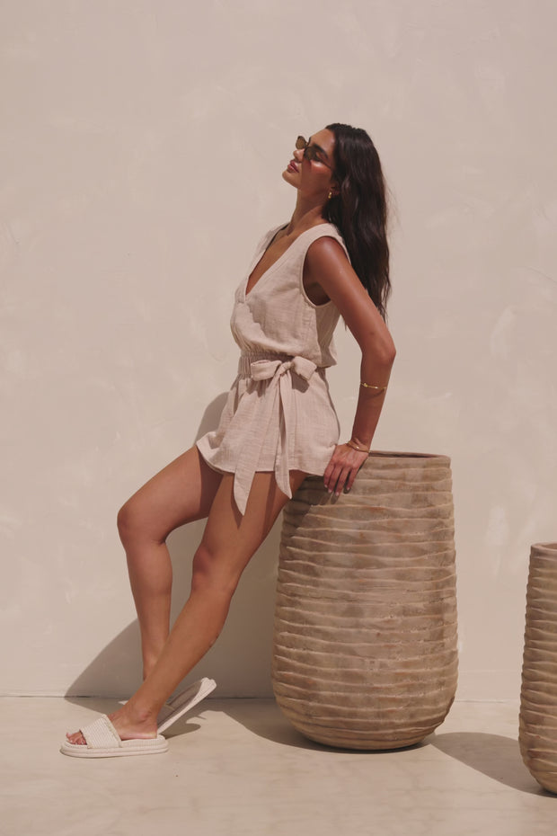 Sandy Playsuit - Tan