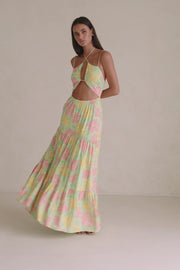 Addis Dress - Rose Fill Green