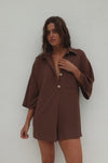 Milena Playsuit - Chocolate