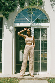 Venti Knit Pants - Tan