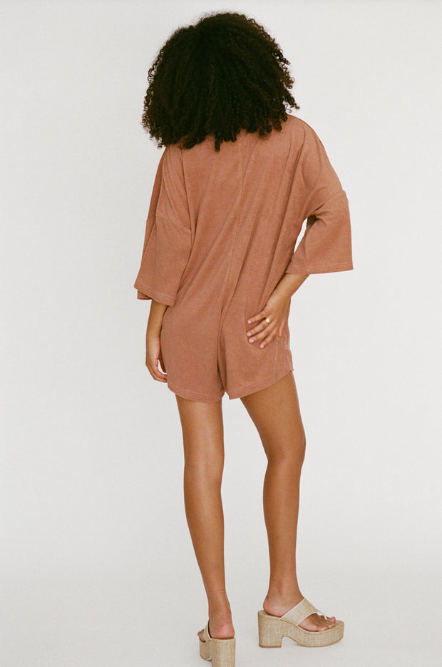 Milena Playsuit - Toasted Biscotti