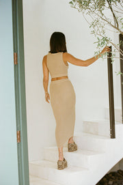 Heather Skirt - Dark Tan