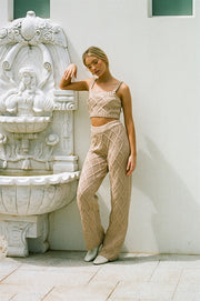 Venti Knit Pants - Tan