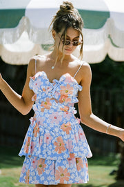 Selma Cami Dress - Sky Floral