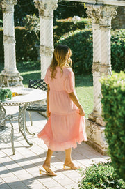 Vittoria Midi Dress - Coral