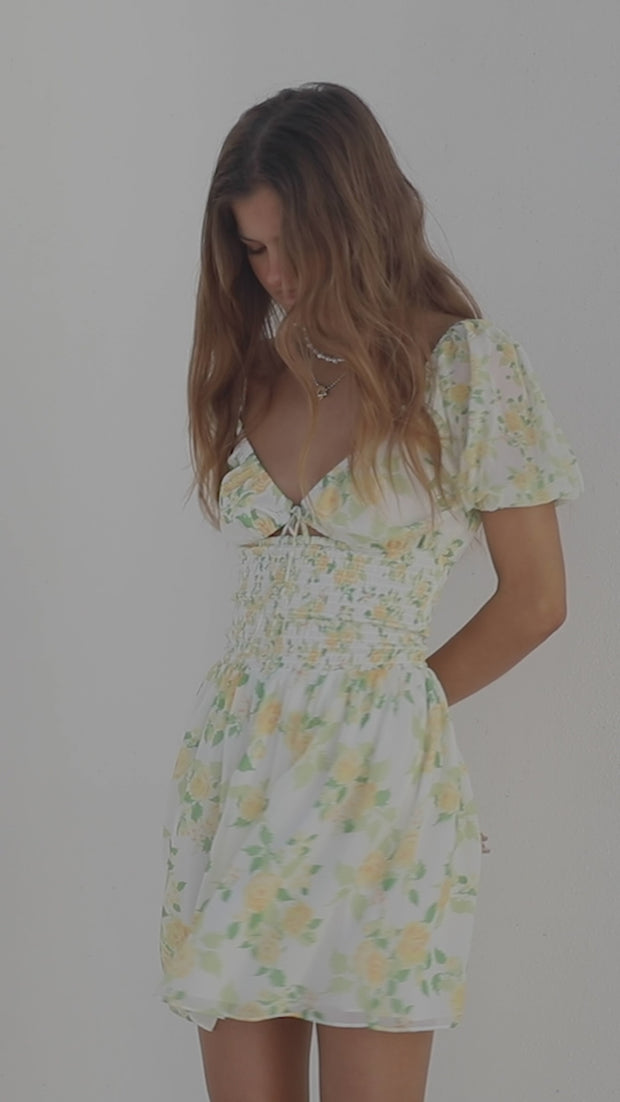 Jorja Dress - Lemon Floral