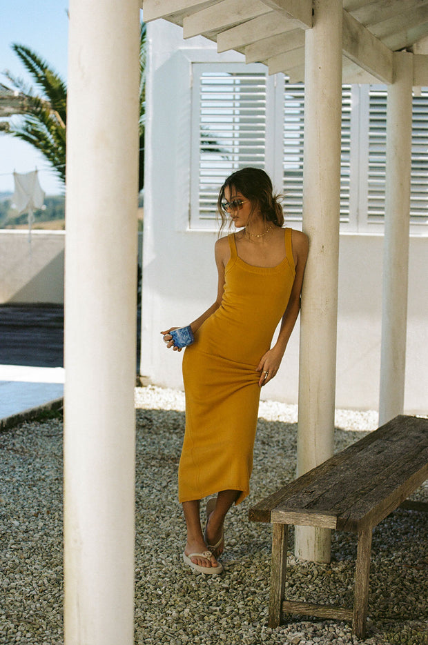 Vallie Midi Dress - Honey