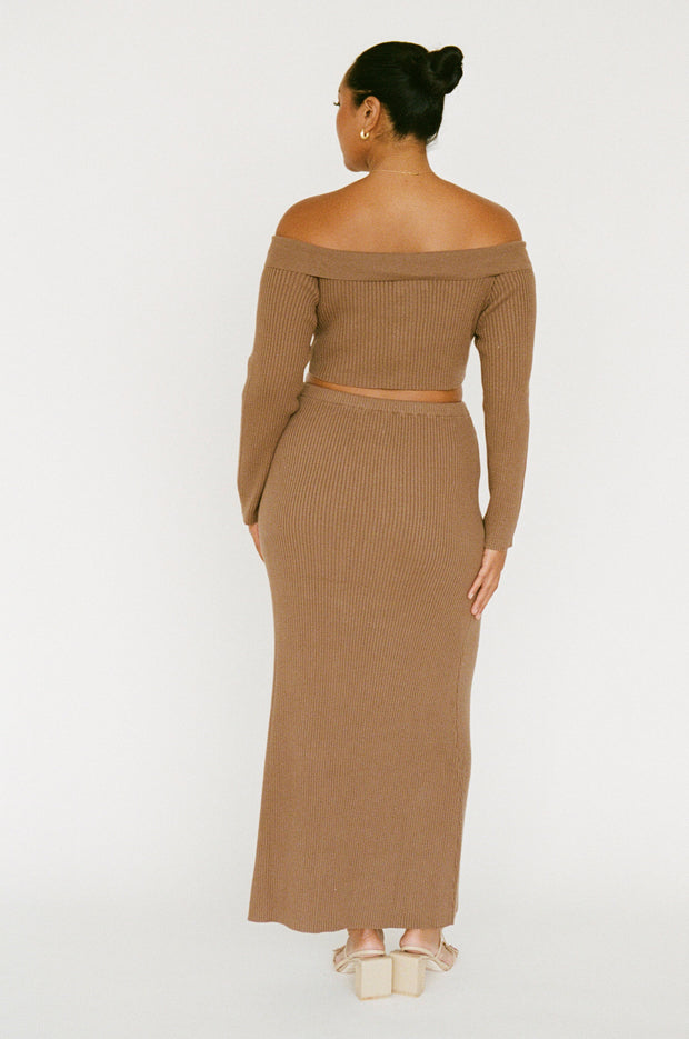 Briana Maxi Skirt - Mocha