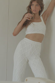 Venti Knit Top - White