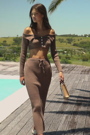 Briana Maxi Skirt - Mocha