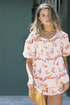 Leta Top - Autumn Floral