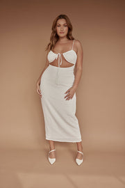 Charlina Midi Dress - White