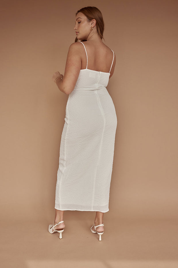 Charlina Midi Dress - White