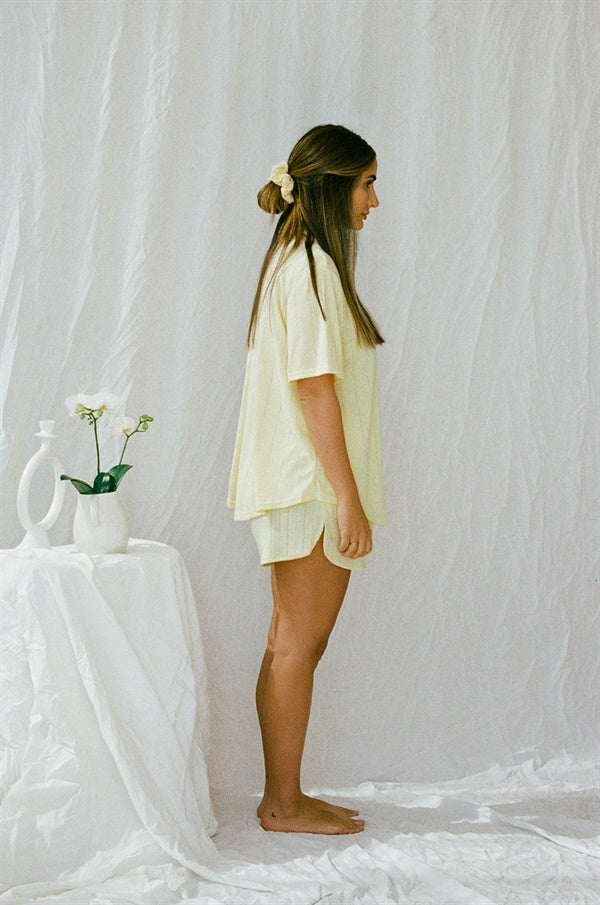 Siesta PJ Shorts - Lemon